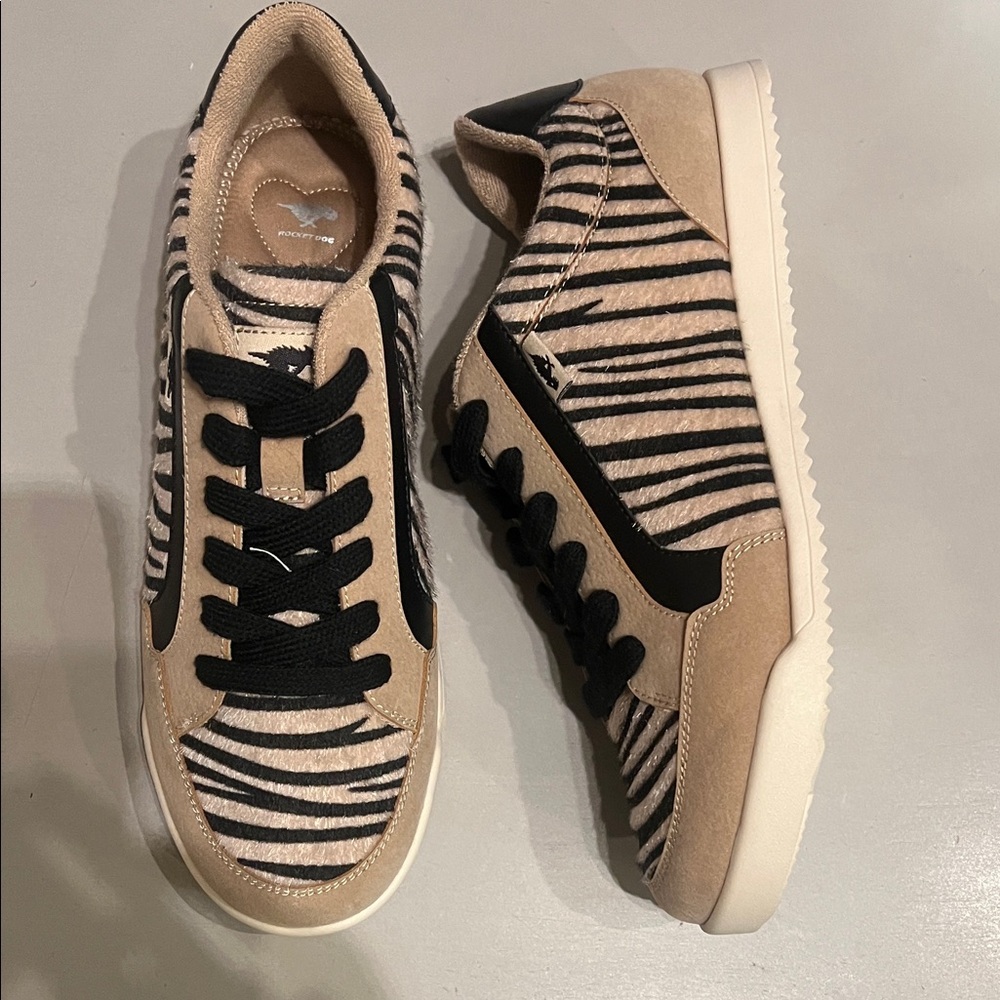 Rocket dog Zebra Print Sneakers with Black Accents